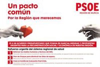 Conesa sigue ofreciendo el apoyo del PSRM para aumentar el presupuesto de material sanitario y reforzar la sanidad