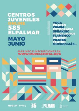 Cartel que promociona la programación de los centros juveniles