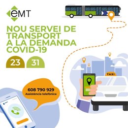 Servicio de transporte a demanda de la EMT con la plataforma Spare