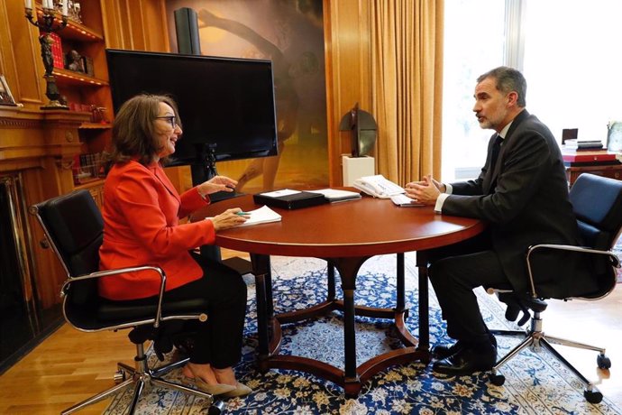 El Rey con la secretaria general iberoamericana, Rebeca Grynspan
