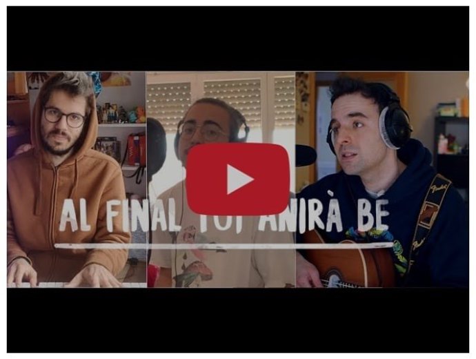 Integrantes del grupo Doctor Prats en la nueva "versión confinada" de su canción 'Al final tot anir bé'