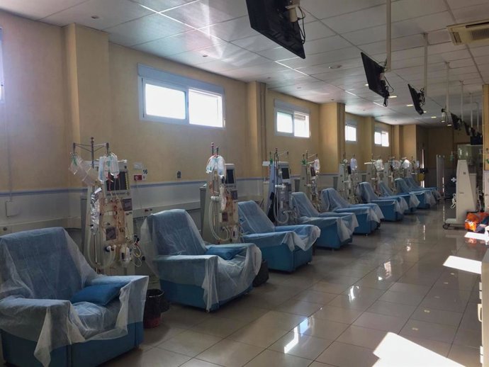 Sala de hemodiálisis del centro externo de Linares (Jaén)