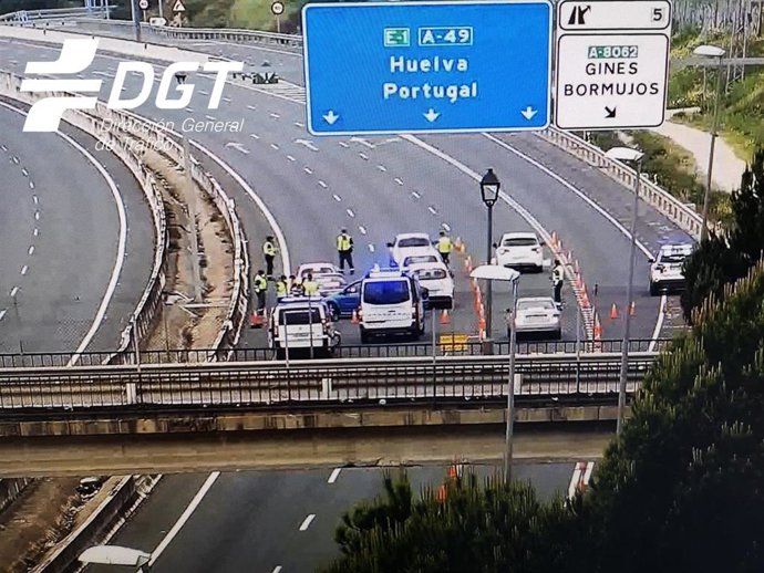 Imagen de un control de la DGT
