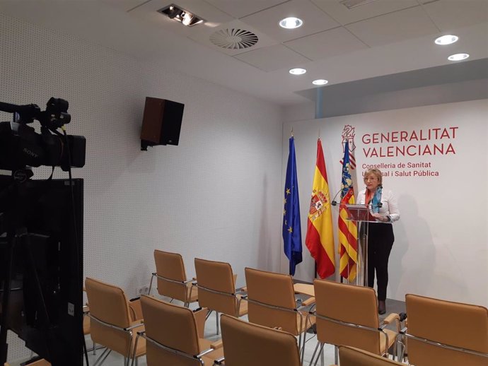 Ana Barceló en la comparecencia ante los medios