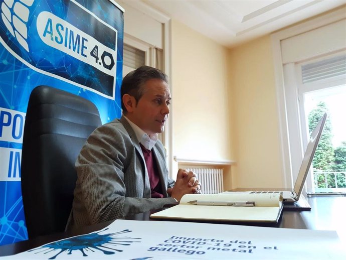 El secretario general de Asime, Enrique Mallón, ha comparecido en rueda de prensa por vía telemática
