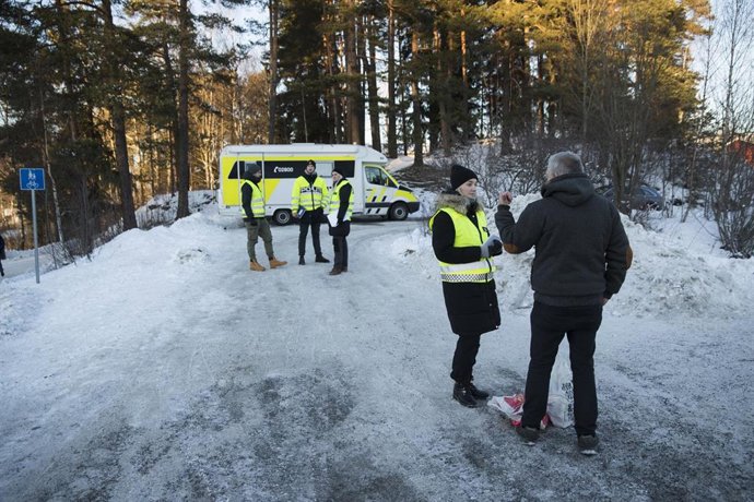 Investigación junto a la vivienda de Tom Hagen en enero de 2019