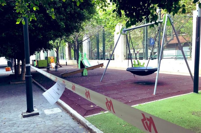Parque de la ciudad de Valncia durante la pandemia de Covid-19