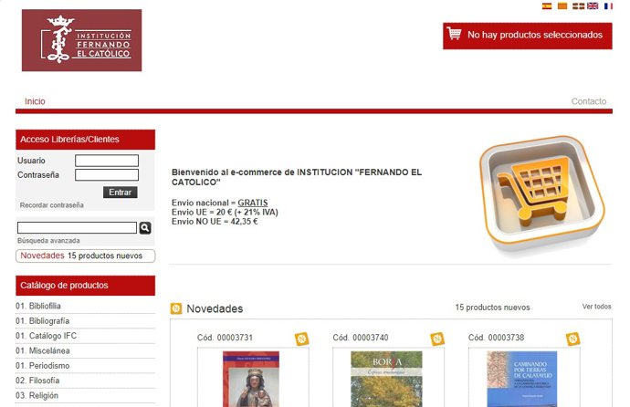 Ndp. La Institución Fernando El Católico De La Dpz Reabre Su Tienda Virtual, En La Que Pueden Adquirirse Unos 1.200 Libros Y Revistas