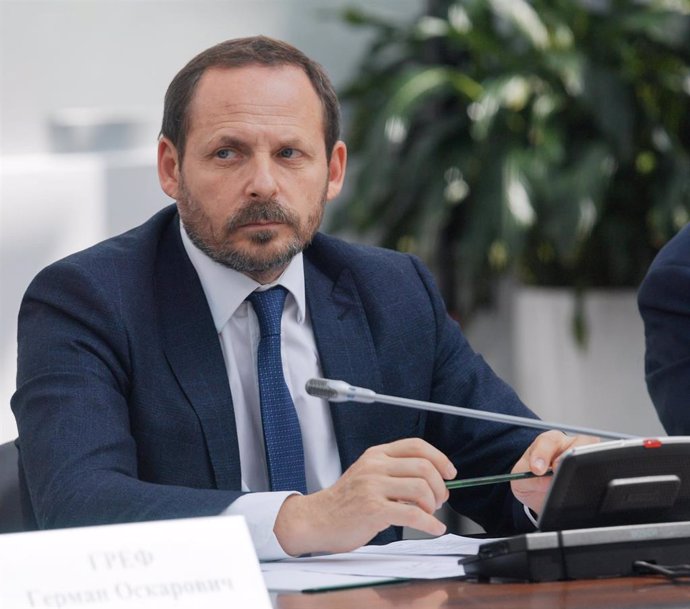 May 30, 2019 - Moscow, Russia: A meeting on the artificial intelligence development in the Sberbank school of programming No 21. Director General of Yandex Arkady Volozh during the meeting. May 30, 2019. Russia, Moscow. (Dmitry Azarov/Kommersant/Contact