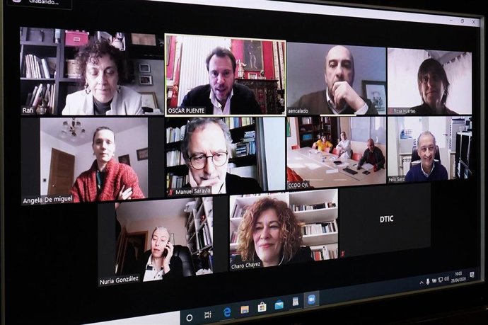 Reunión telemática del Pleno del Consejo Social del Ayuntamiento de Valladolid.