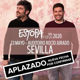 Estopa aplaza el concierto previsto el 23 de mayo en el Auditorio Rocío Jurado