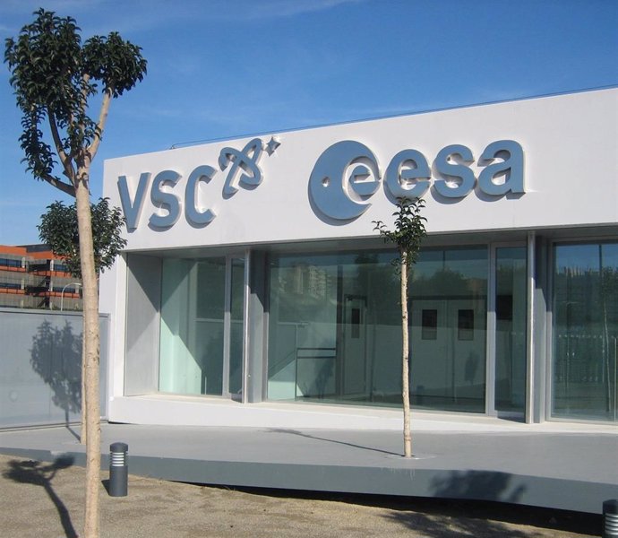 Entrada a los Laboratorios de Materiales Espaciales de Alta Frecuencia y Radiofrecuencia de Alta Potencia de la ESA en Valencia, España, operados por el Consorcio Espacial de Valencia