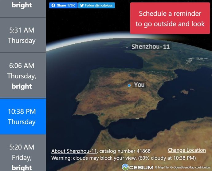 Los satélites que pueden verse a simple vista 