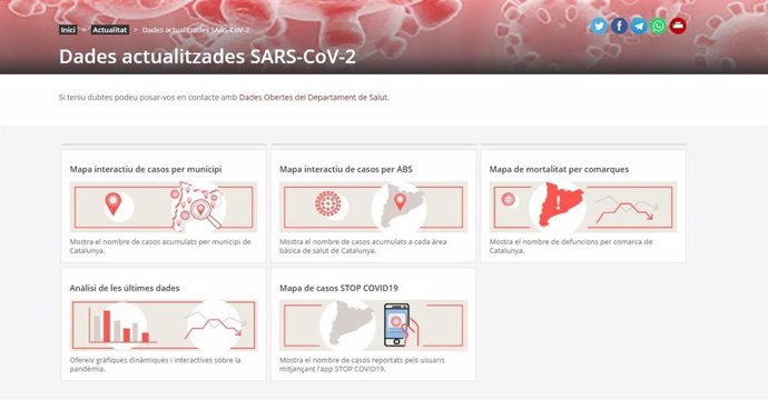 Salud ha realizado cambios en los mapas interactivos de coronavirus