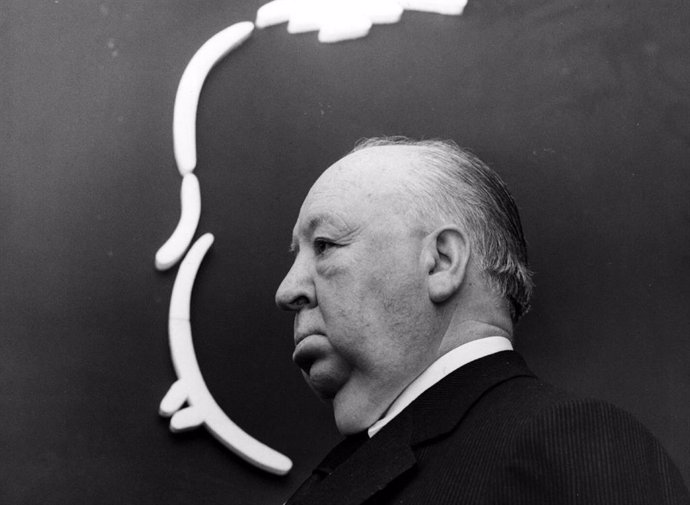 Alfred Hitchcock en la presenteción de su filme 'Frenzy'