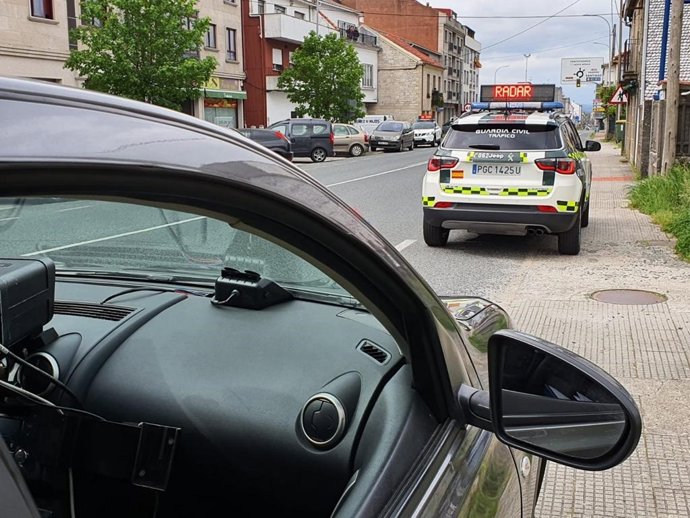 Interceptado en Pontecesures (Pontevedra) un conductor de Ribeira a 129 km/h en un tramo limirado a 50.