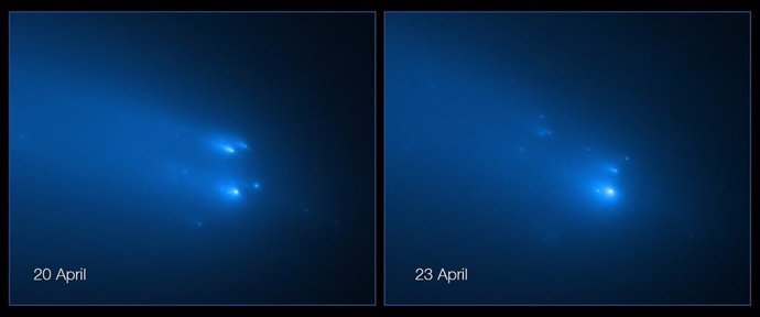 El telescopio Hubble certifica la destrucción del cometa ATLAS