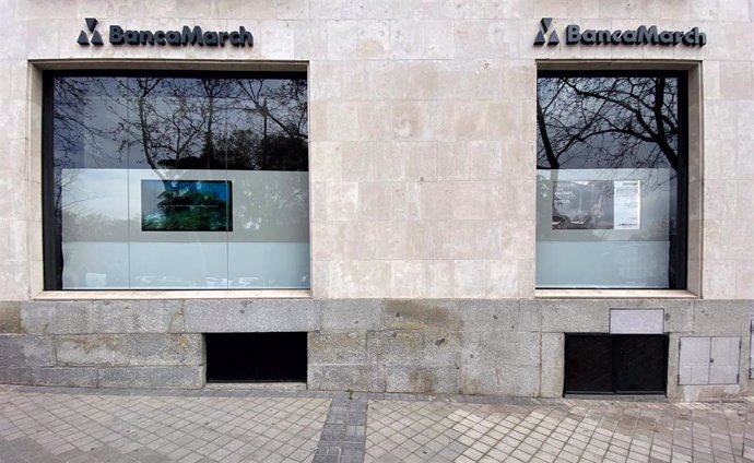 Exterior de un local de Banca March en Madrid (España), a 13 de febrero de 2020.