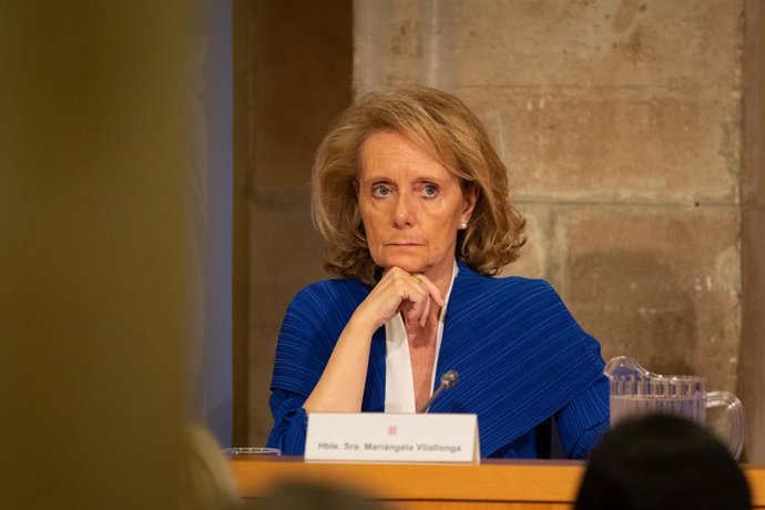 La consellera de Cultura, Maringela Vilallonga en la presentació de la 22 Fira Mediterrnia de Manresa, a Barcelona , a 2 d'octubre de 2019. (arxiu)