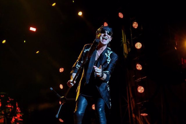 Scorpions durante su actuación en el Download Festival de Madrid