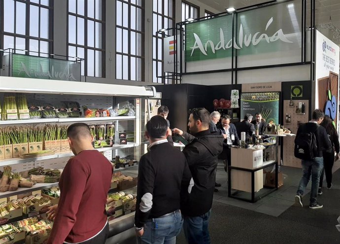 Imagen del stand de Extenda en Fruit Logistica, celebrada en Berlín en la primera semana de febrero de este año. 
