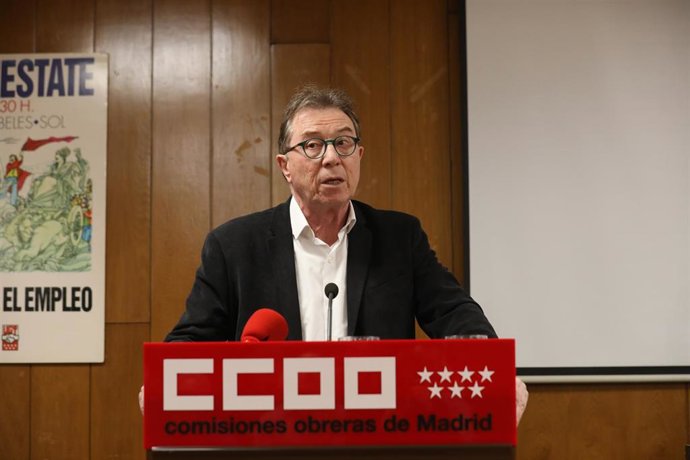El secretario general de CCOO Madrid, Jaime Cedrún