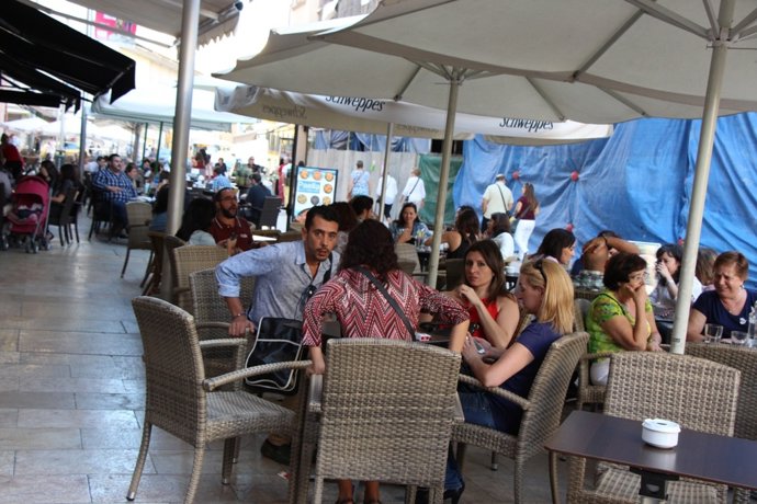 Terraza en una imagen de archivo 