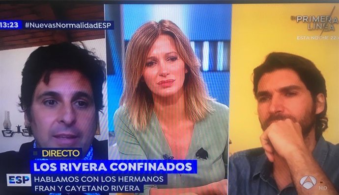 Francisco y Cayetano Rivera juntos con Susanna Griso