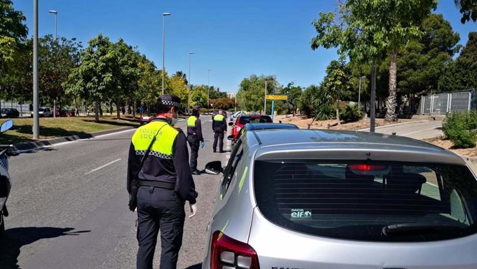 Un control en la ciudad de Alicante.