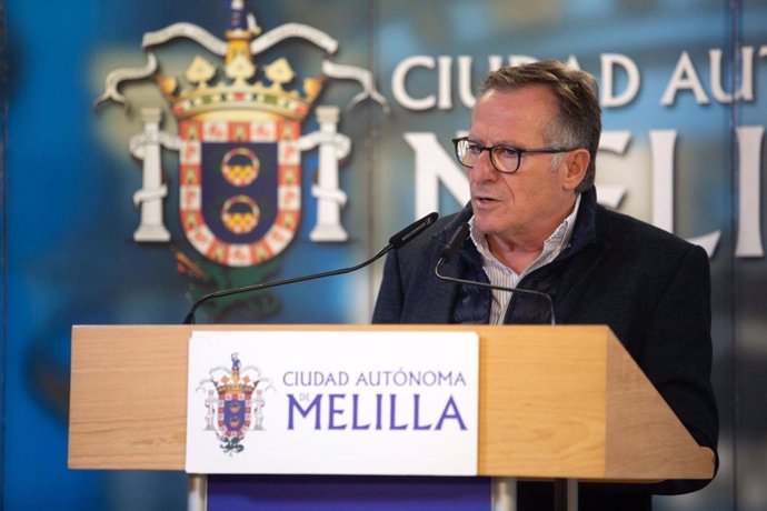 El presidente de Melilla, Eduardo de Castro, en rueda de prensa
