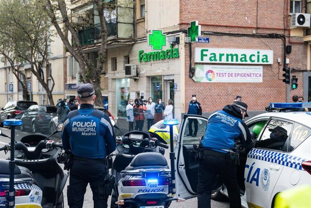 Varios miembros de la Policía Municipal de Madrid.
