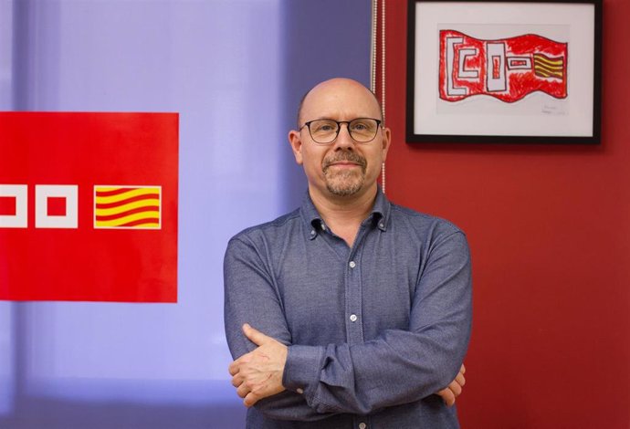 El secretario general de CCOO en Aragón, Manuel Pina.