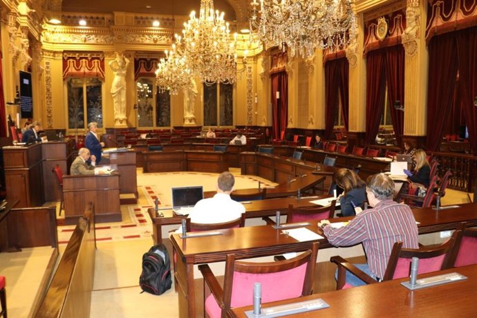 Comisión de Turismo y Trabajo celebrada en el Parlament balear.