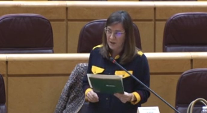La consejera de Salud del Gobierno de La Rioja, Sara Alba, comparecde en la Comisión de Comunidades Autónomas del Senado