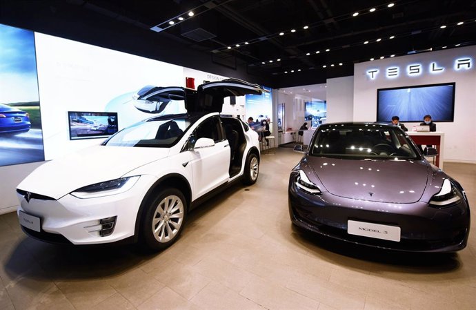 Imagen de un concesionario de Tesla. 