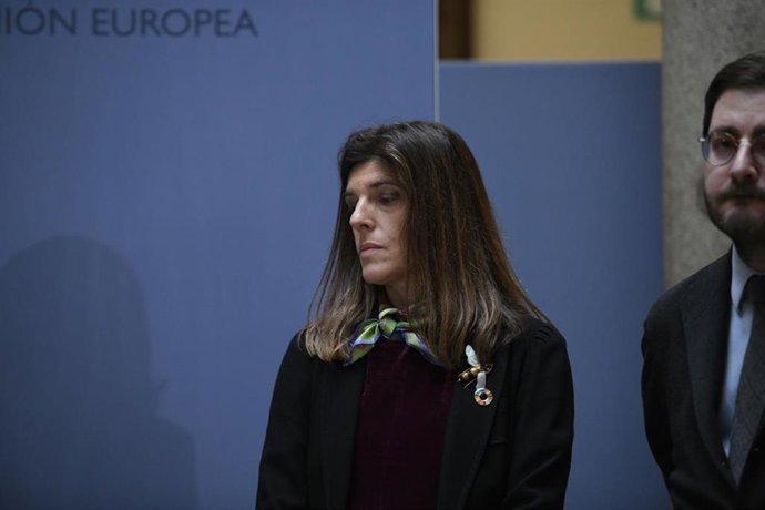 La nueva secretaria de Estado de Cooperación Internacional, Ángeles Moreno Bau, durante la toma de posesión de los secretarios de Estado de Asuntos Exteriores, para la Unión Europea, Cooperación Internacional y de la España Global