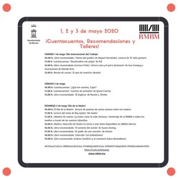 Cartel con la programación de la Red de Bibliotecas