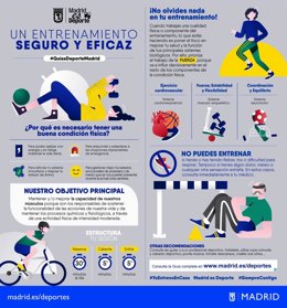 Guía con recomendacines para volver a hacer deporte del Ayuntamiento de Madrid