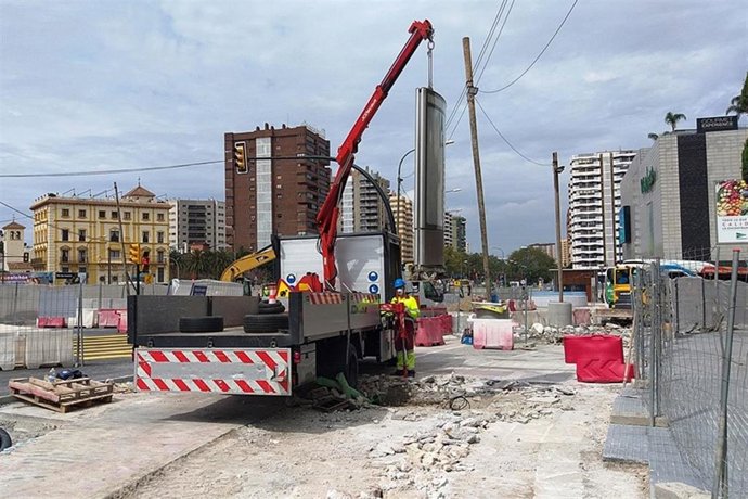 Obra del metro en Nazareno del Paso.
