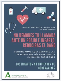 Cartel del Servicio de Cardiología del Hospital Universitario de Jerez