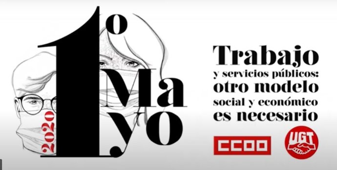 Cartel de los actos anunciados el 1 de mayo de 2020