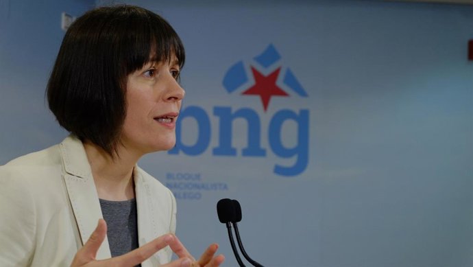 Ana Pontón, en rueda de prensa telemática, durante la pandemia del covid-19