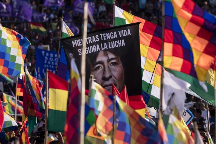 Manifestación en apoyo a Evo Morales en Buenos Aires