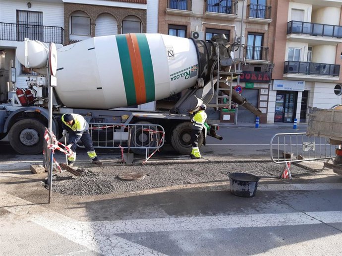 Obras en la avenida de Italia