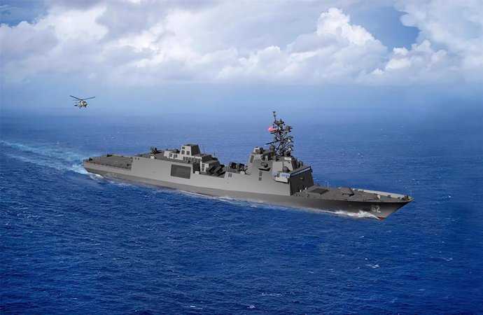 Recreación virtual de la nueva fragata de la armada estadounidense