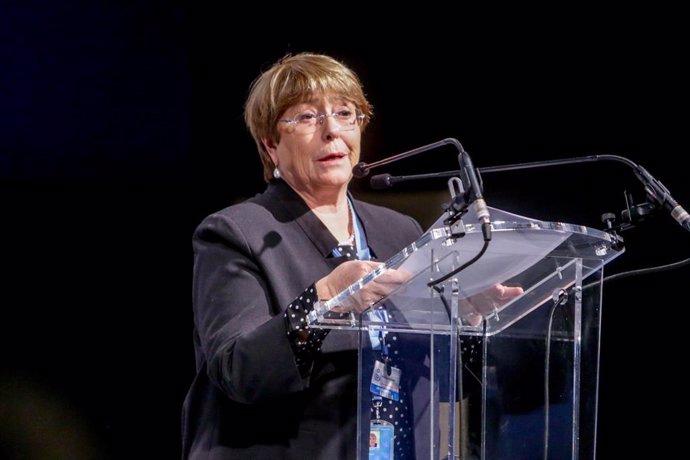 La Alta Comisionada de Naciones Unidas para los Derechos Humanos, Michelle Bachelet, en un acto en Madrid