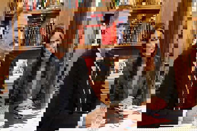 Los Reyes Felipe VI y Letizia se reúnen por videoconferencia con los embajadores honorarios de la Marca España, tanto del mundo deportivo como del mundo sociocultural y científico, en el Palacio de la Zarzuela, en Madrid (España) a 29 de abril de 2020.