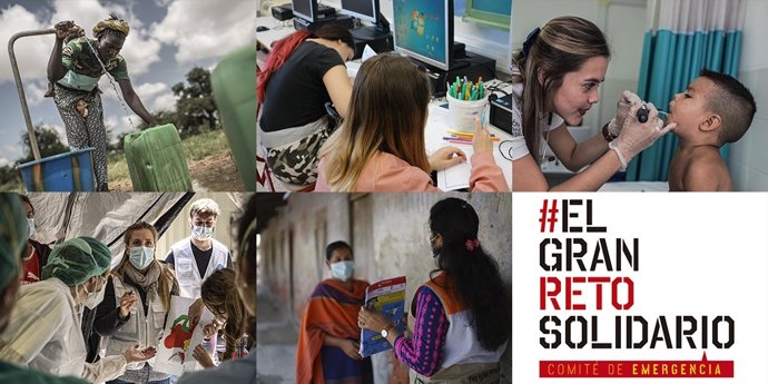 Acción contra el Hambre, Médicos del Mundo, Oxfam Intermón, Plan International y World Vision, ONG integrantes del Comité de Emergencia organizan este 2 de mayo de 2020 #ElGranRetoSolidario