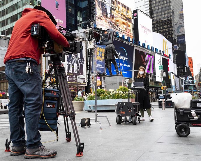 Periodistas trabajando en Nueva York 