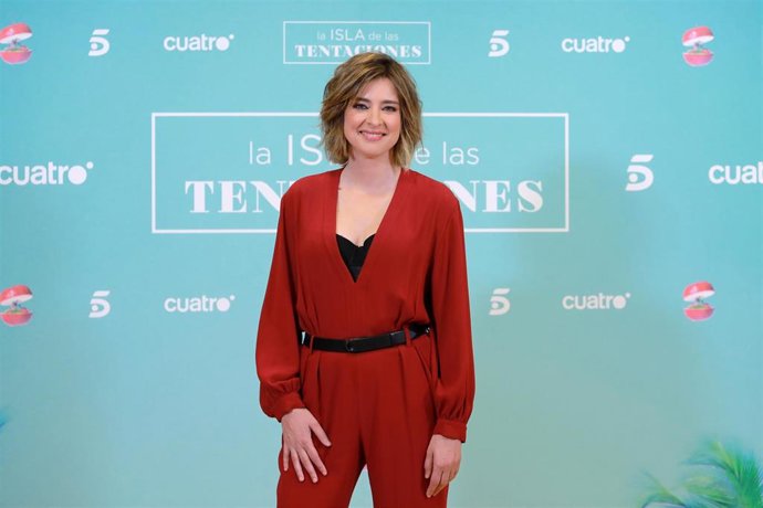 Sandra Barneda durante el photocall de 'La isla de las tentaciones', el nuevo reality de Mediaset